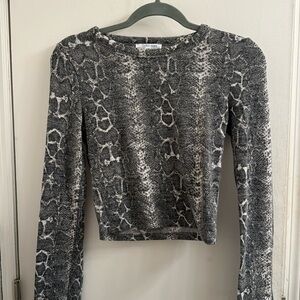 Long Sleeve Snake Skin Zara Top